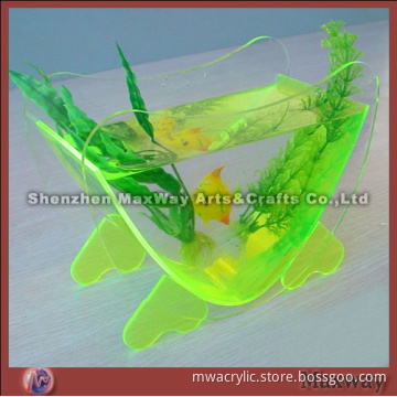 Freestanding Transparent Wide Mouthed Acrylic Fish Tank/Fish Bowl